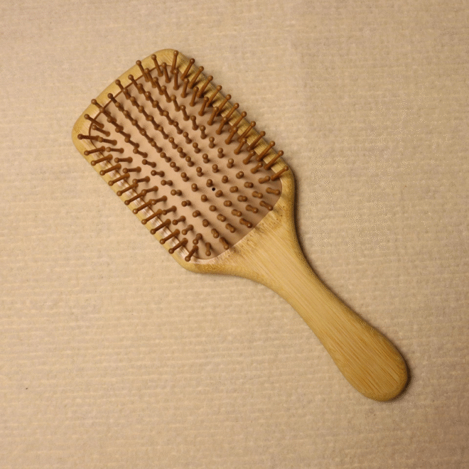 bamboo hair comb square big size - Image 3