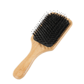 bamboo hair comb with boar bristles-square