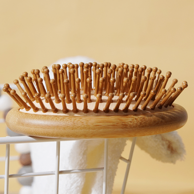 bamboo hair brush no handle - Image 2