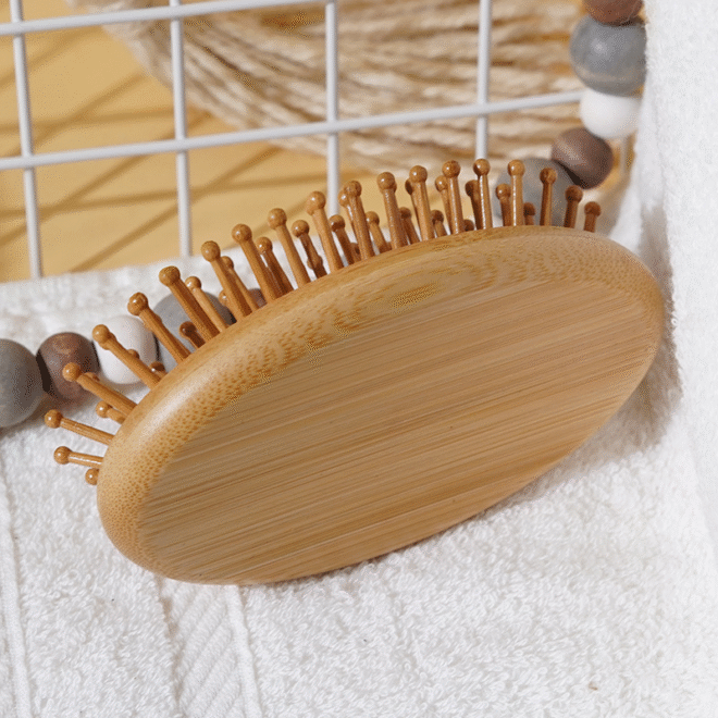 bamboo hair brush no handle - Image 3
