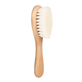 wool wood hair brush