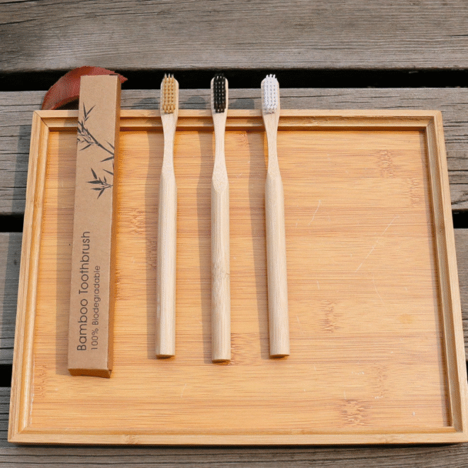 round bamboo toothbrush - Image 2