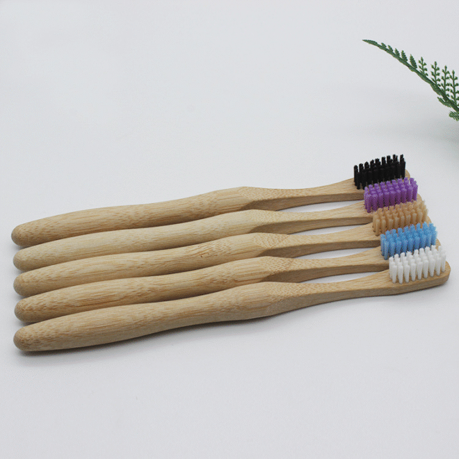 bamboo toothbrush ergonomic handle - Image 3