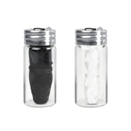dental floss glass jar