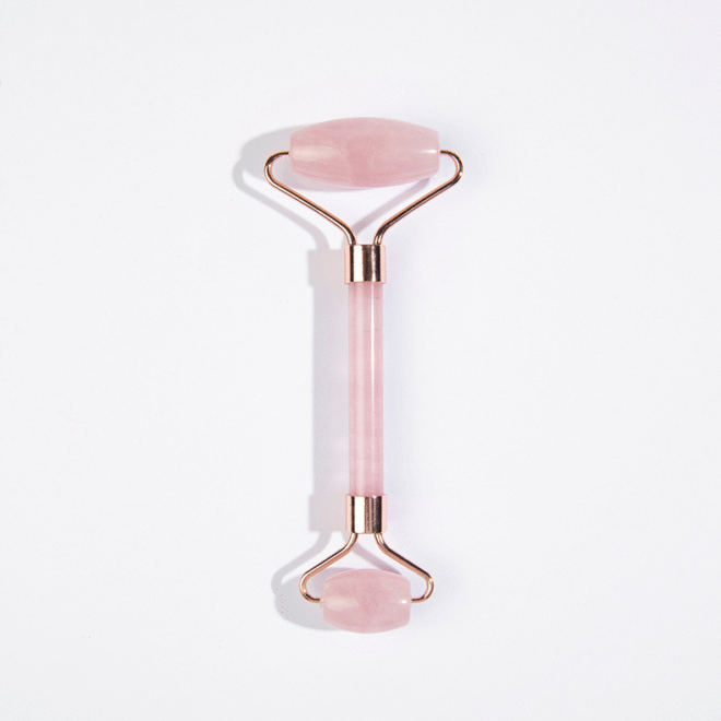 jade GUA SHA roller pink