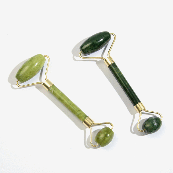 jade GUA SHA roller green