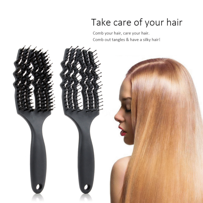 boar bristles hair comb - Image 3